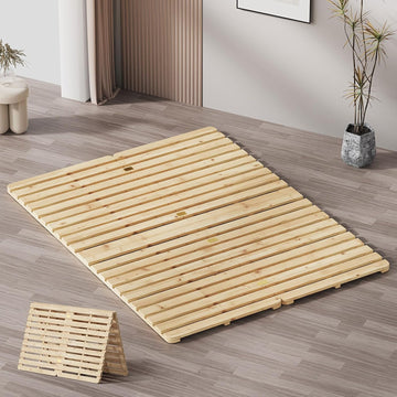 Floor Bed Frame, Foldable Japanese Tatami Bed Frame for Futon Mattress
