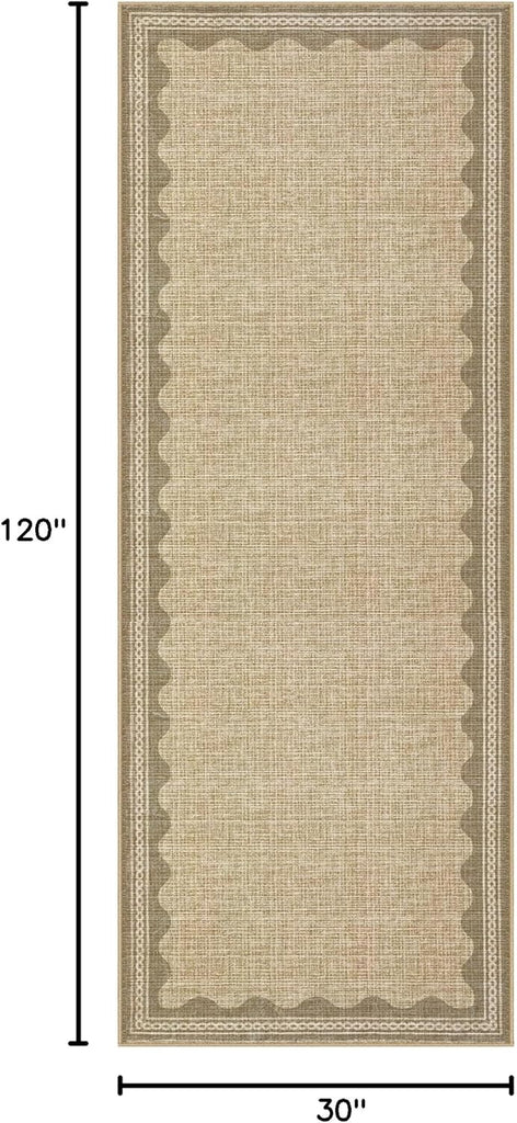 Scalloped 2x10 Runner Rug