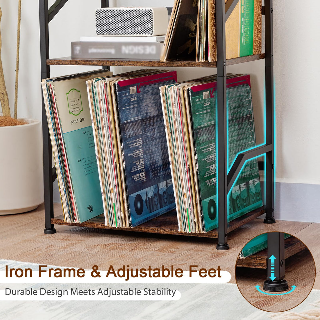 Record Player Stand, Turntable Stand with Vinyl Record Storage