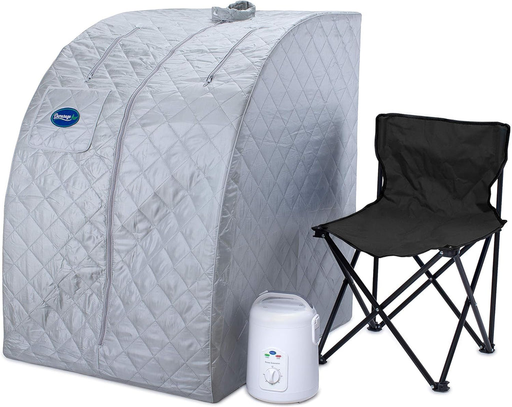 Durasage Portable Steam Sauna for Home - Personal Full Body Detox Sauna Tent with 800W Steam Generator, 60-Min Timer
