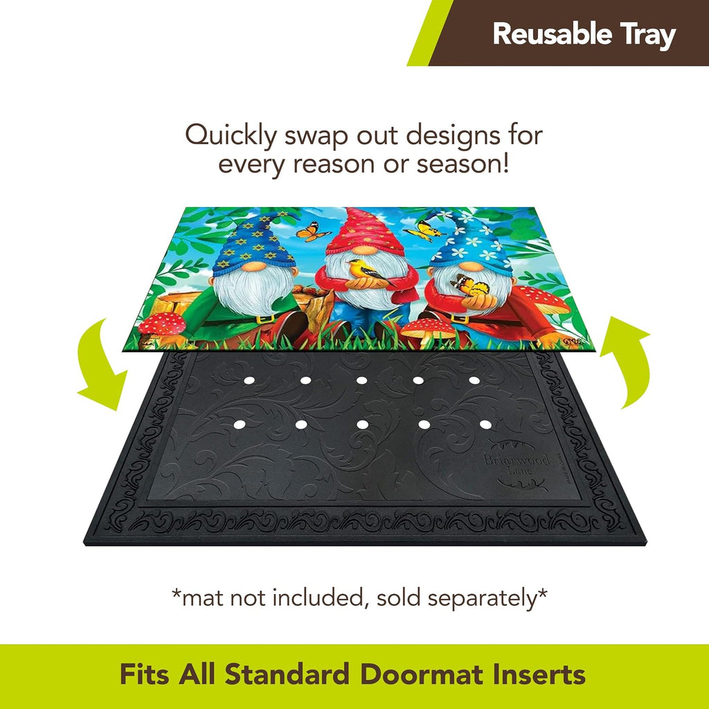 Outdoor Rubber Doormat Tray Floral Design