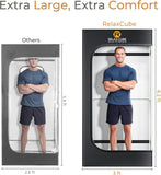 Portable Steam Sauna Dual 1500W+1200W 3L, Sauna Tent with Ergonomic High Back Sauna Chair