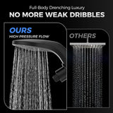 High Pressure Rain Shower Head with Handheld Spray Combo: Detachable Dual Shower Head with 10 Sprays Modes