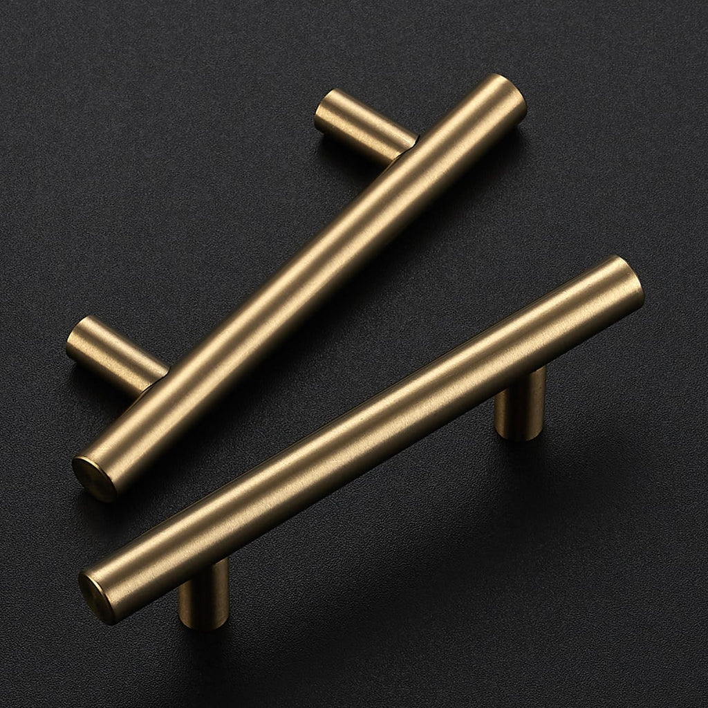 30 Pack 5 Inch Cabinet Pulls Champagne Bronze Stainless Steel Kitchen Drawer Pulls Cabinet Handles 5 InchLength, 3 Inch