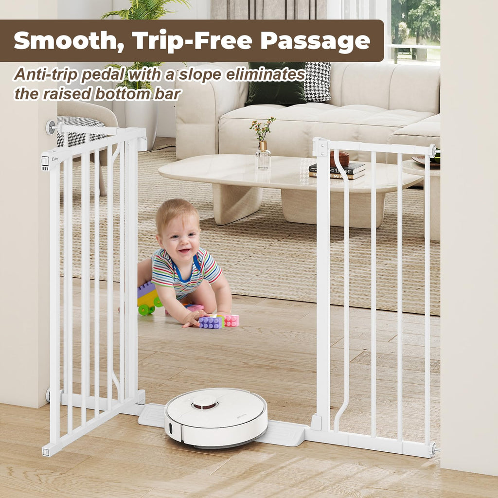 29"-45" Baby Gate for Stairs & Doorways, Auto Close Dog Gate Indoor