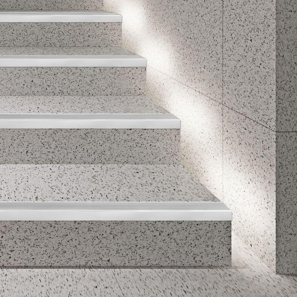 36" Metal Stair Nosing, 10-Pack Stair Edge Protector, Silver