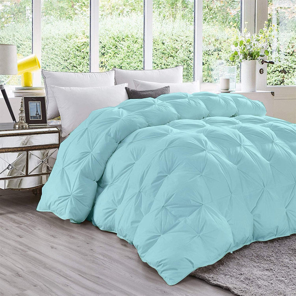 Decor Pinch Pleated Down Alternative Comforter California King Size 102 x 96 Inches 1pc Comforter & 4 pcs