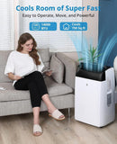 14000 BTU Portable Air Conditioner, 3-in-1 Indoor AC Unit with Cooling, Dehumidifier, Fan, 24-Hour Timer