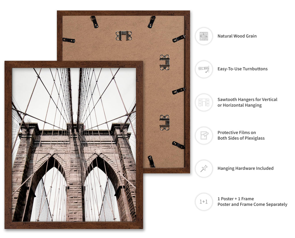 Brooklyn Bridge Poster - New York City Print - Photography - Architecture Artwork - Bridge Artwork - Modern Design