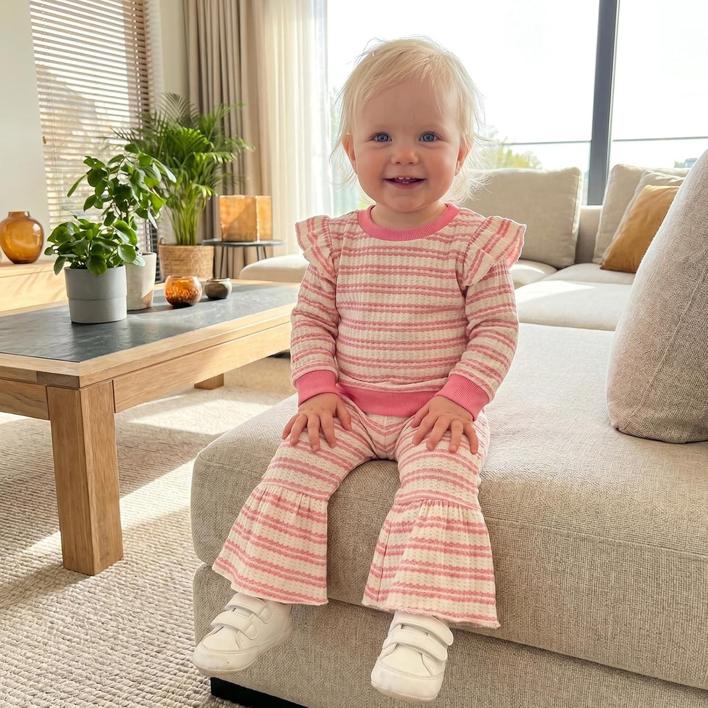Baby Girl Strawberry Outfit Toddler Girl Clothes Fall Winter Outfits Strawberry Print Long Sleeve Sweatshirt Pants