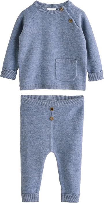 Newborn Boys Baby Knitted Jumper and Leggings Set