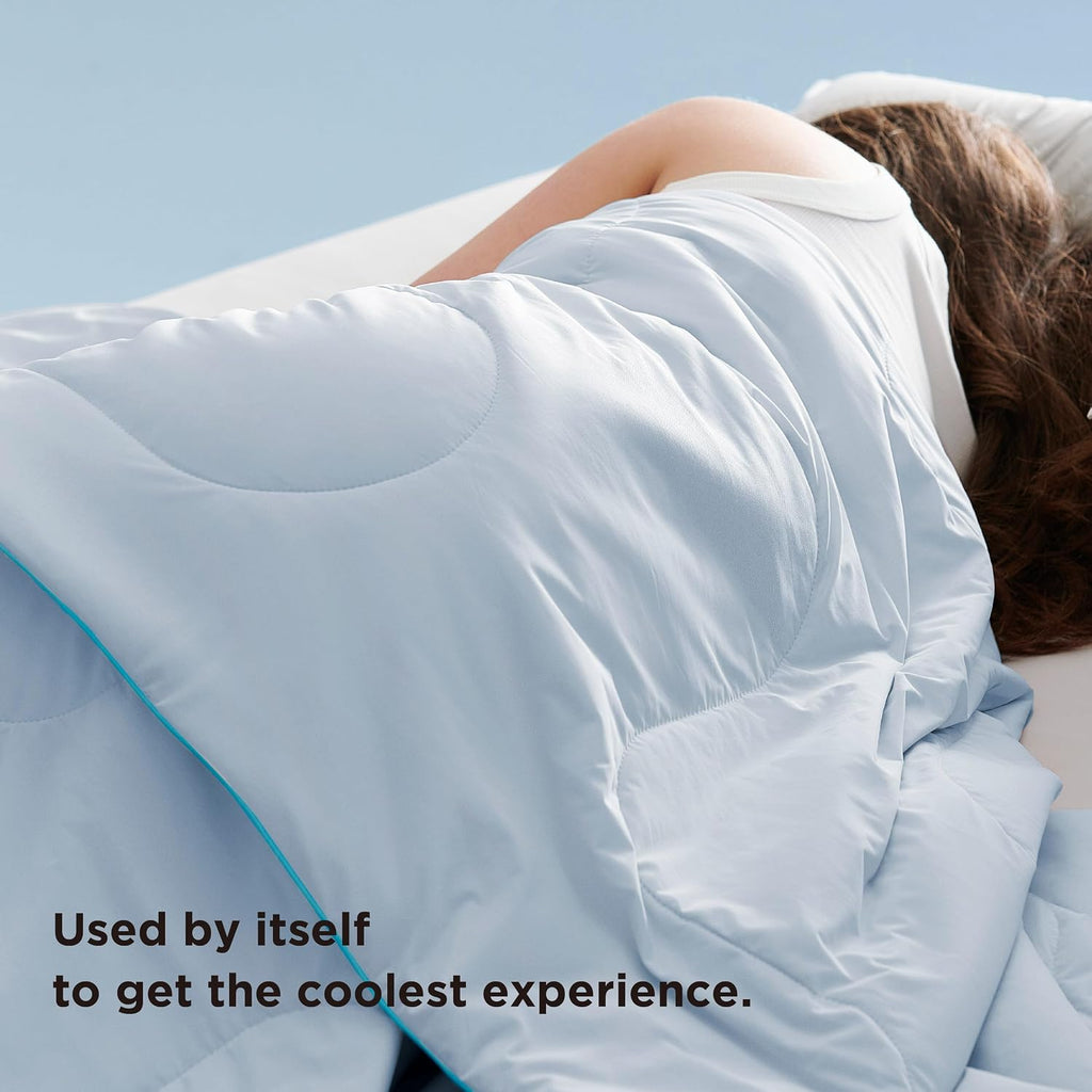 Cooling Blankets for Hot Sleepers, King, Blue, 104"x90" | Cooling Comforter, Cold, Ice, Cool, Breathable