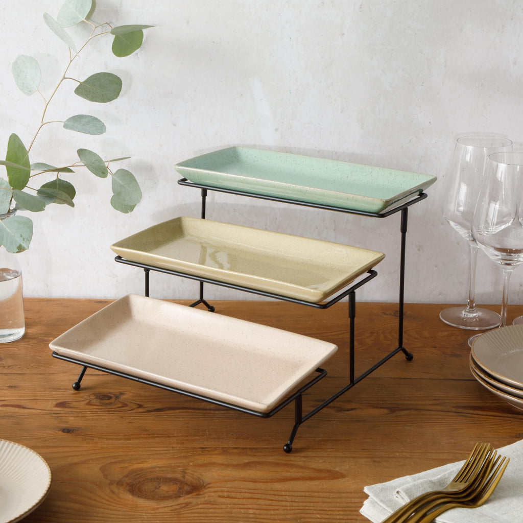 3 Tier Serving Platter Set, Tiered Serving Tray for Party