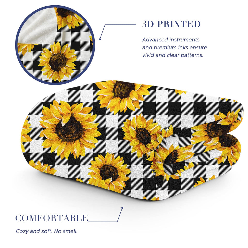 Super Soft Flannel Fleece Throw Blanket, Lightweight Sherpa Blankets Comfortable Bed Throws 3D Printed Blanket for