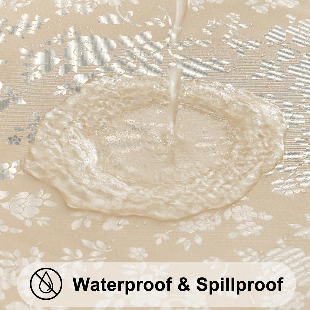 Round Waterproof Heavy Duty Vinyl Tablecloths, 60 x 60 Inch