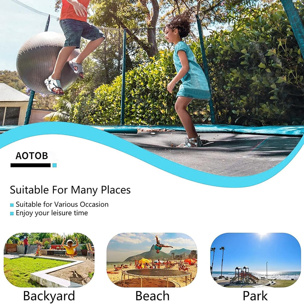 Trampoline with Net for Kids Outdoor 8 10 12 14 15FT ASTM 400LBS | Combo Bounce Jump for Kids and Adults Backyard