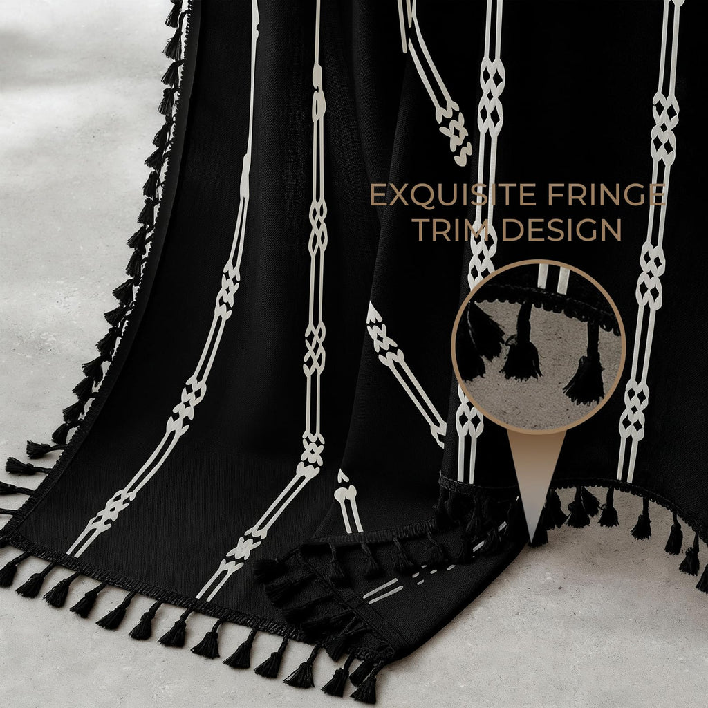 Linen Texture Set, Black, 72W x 84L