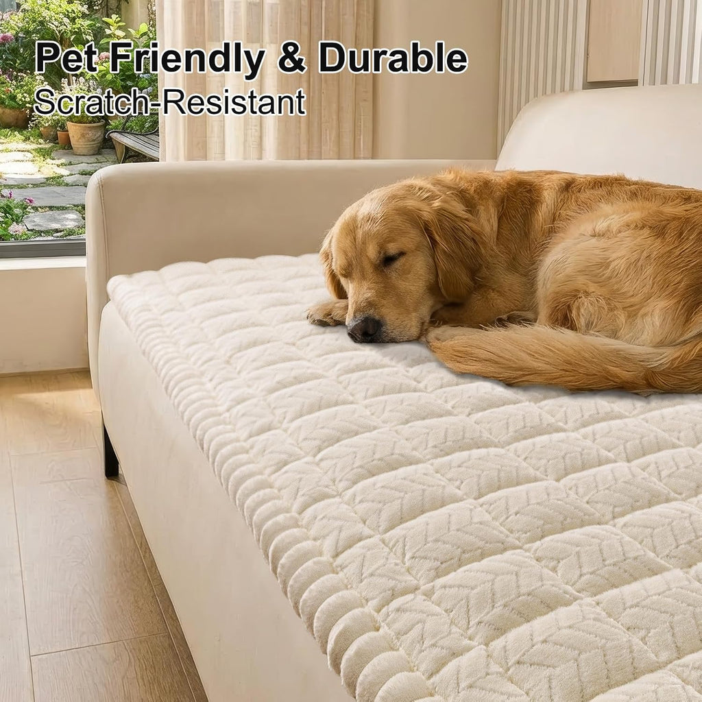 Couch Cover for Dogs, Non Slip Fuzzy Pet Sofa Covers Washable