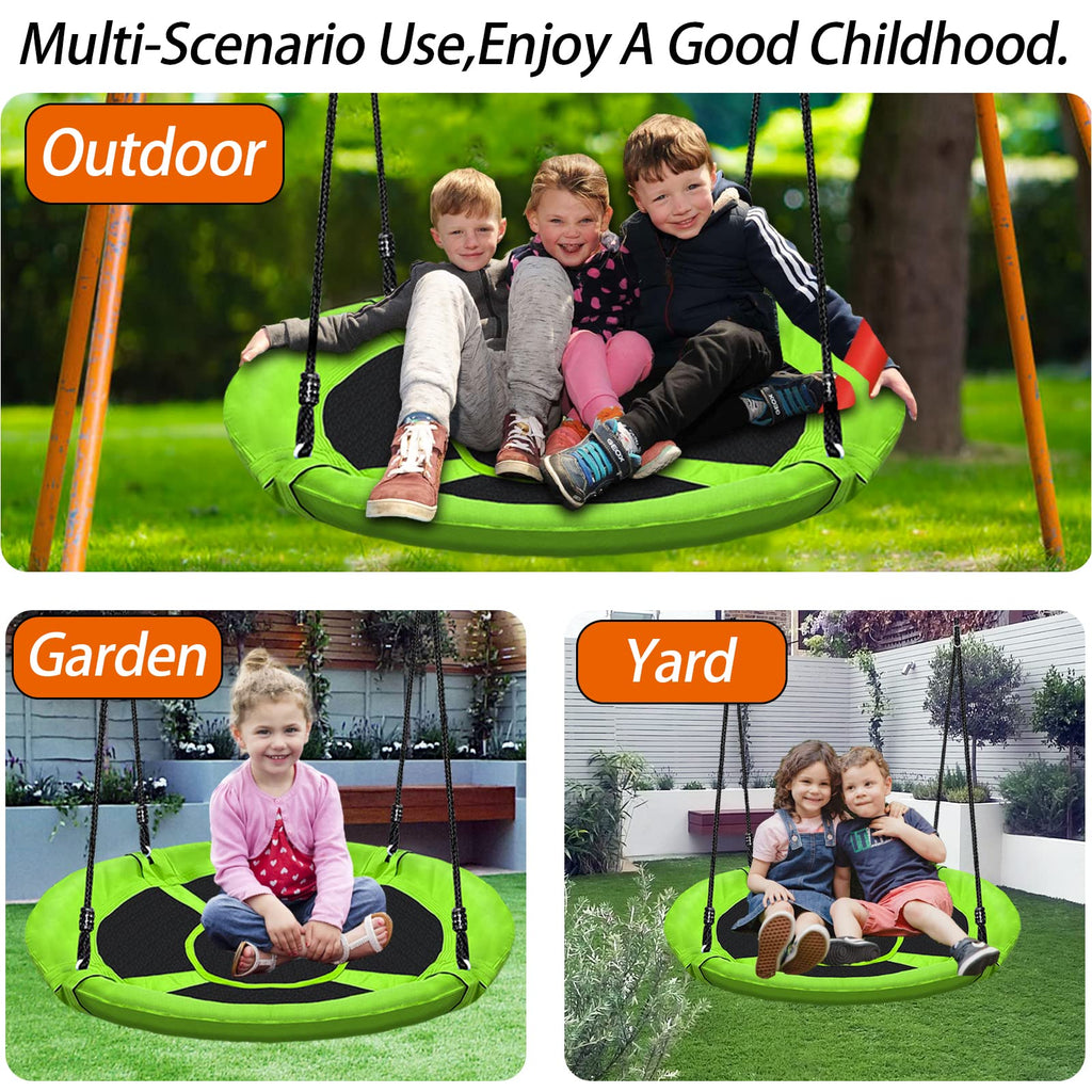 Tree Swing - 40" Saucer Tree Swing for Kids Waterproof Platform Swing Seat
