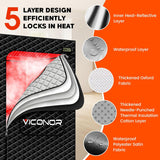Viconor Infrared Sauna Box, Portable Steam Infrared Sauna Tent with Red Light Therapy for Home