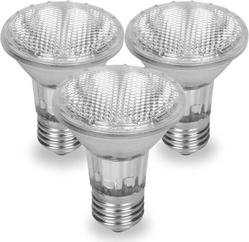 Par 20 3 Pack FL25 35PAR20/FL 35 Watt Halogen Spot Light Bulb Replacement 120V 130V Base Flood Beam Lighting Range