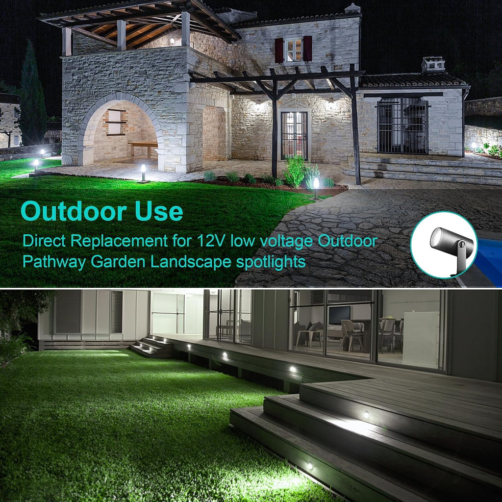 MR16 LED Bulbs 10 Pack, 5000K Daylight 500LM Lights (50W Equivalent), Non-Dimmable 40-Degree AC/DC 12V GU5.3 Bi-Pin