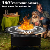 40 Inch Fire Pit Surround Tabletop - Wood Burning