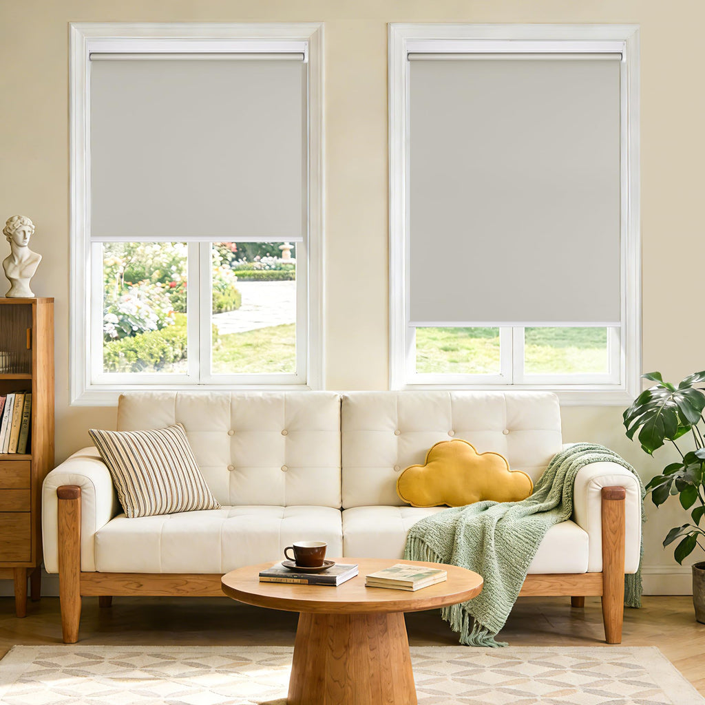 Smart Motorized Blinds Compatible with Alexa |Beige