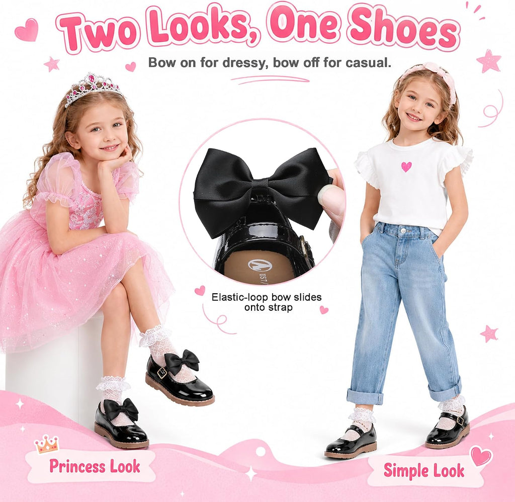 Toddler Girl Dress Shoes Little/Big Girl Mary Jane Shoes Wedding Party Girls Princess Flat Shoe