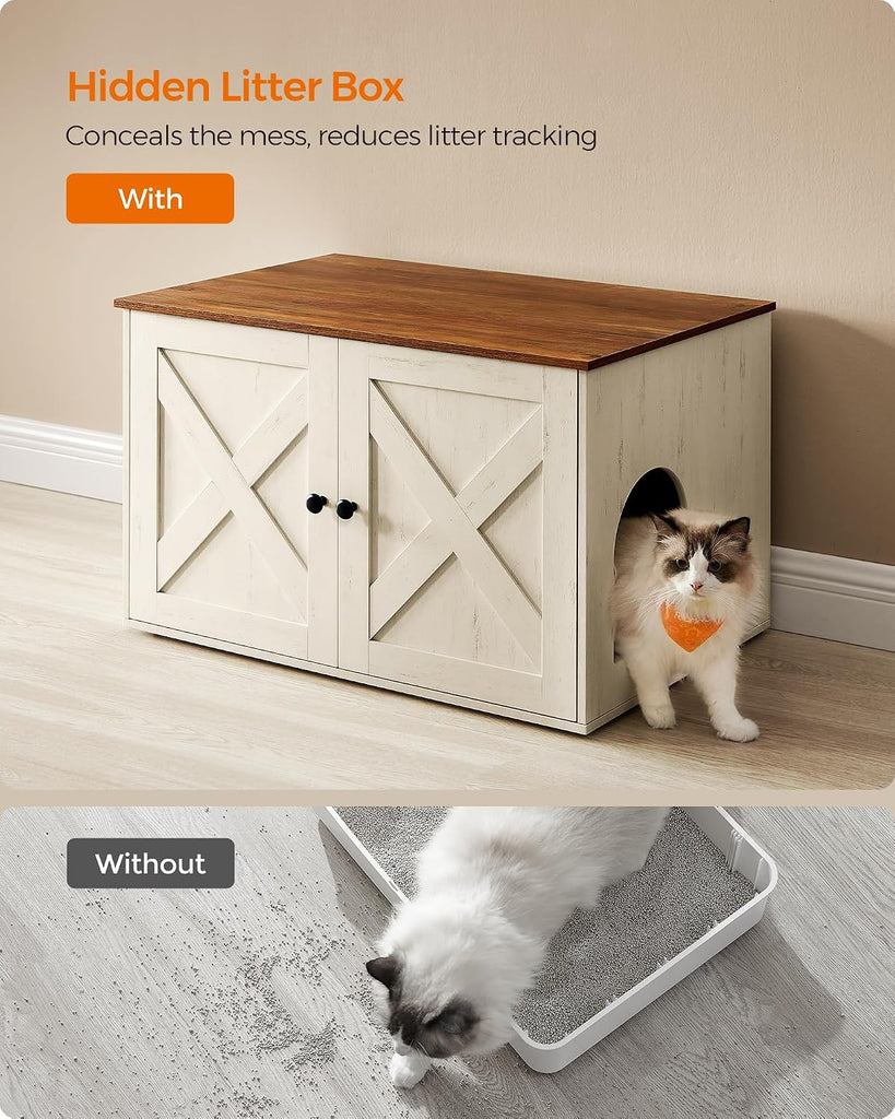 Cat Litter Box Enclosure, End Table, 31.5 x 20.9 x 19.7 Inches