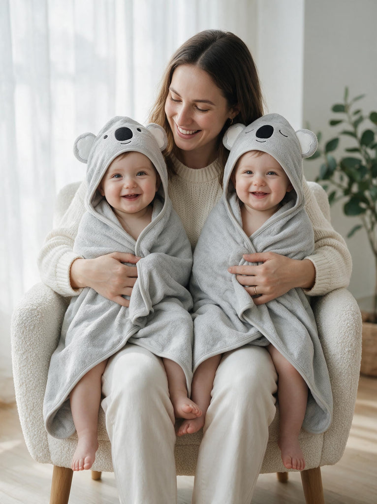 Baby Hooded Towels 2 Pack for Newborn & Toddler - Super Soft Baby Bath Towels with Hood, Highly Absorbent Viscose