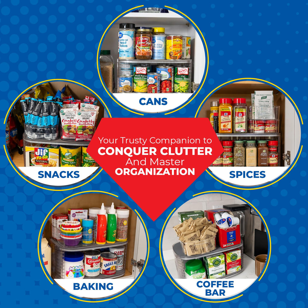 Lazy Susan Organizer for Cabinet, Steel Reinforced