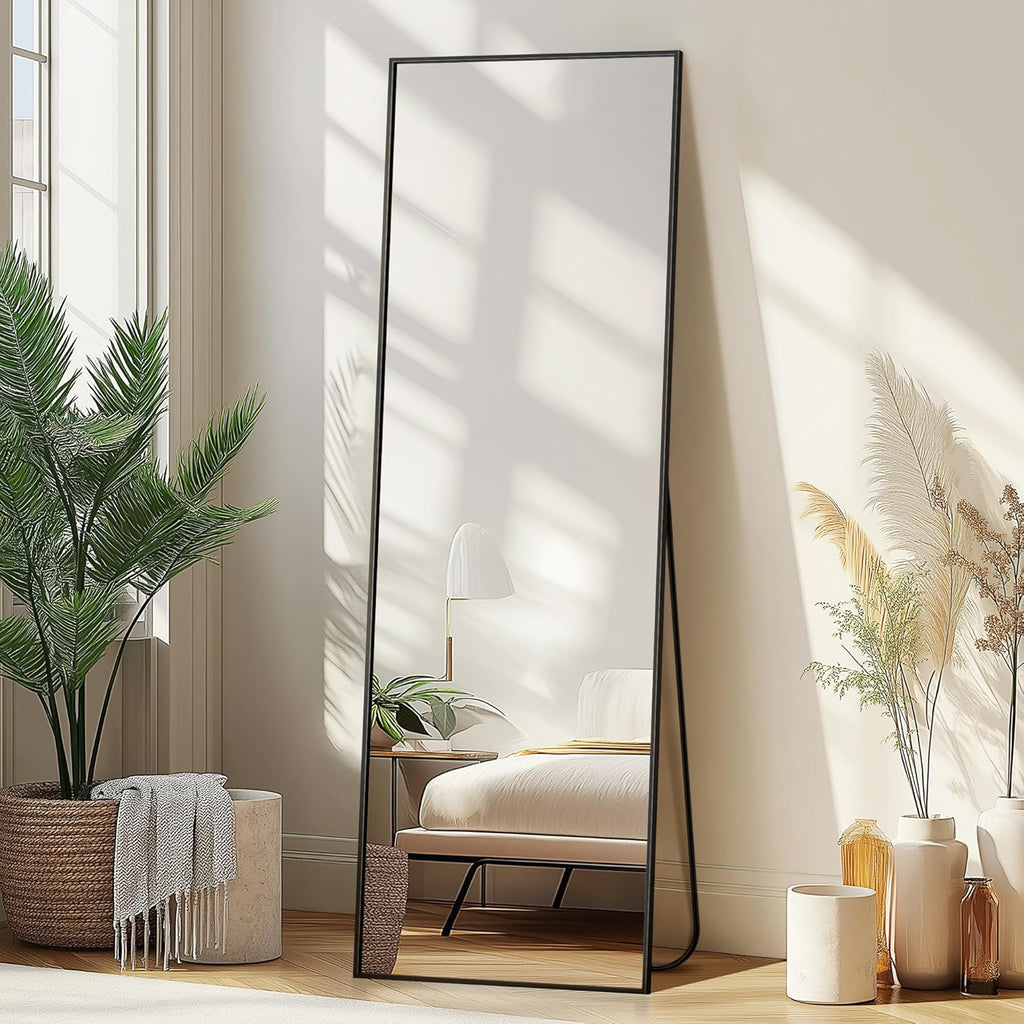 Wall Full Length Mirror,Standing Mirror Full Body,Large Floor for Wall Door Bedroom Bathroom Living Room with