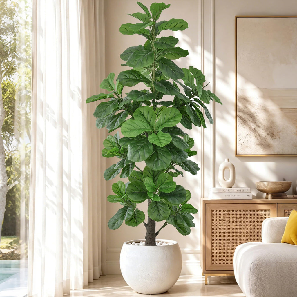 Artificial Fiddle Leaf Fig Tree 6FT with Thick 148 Leaves