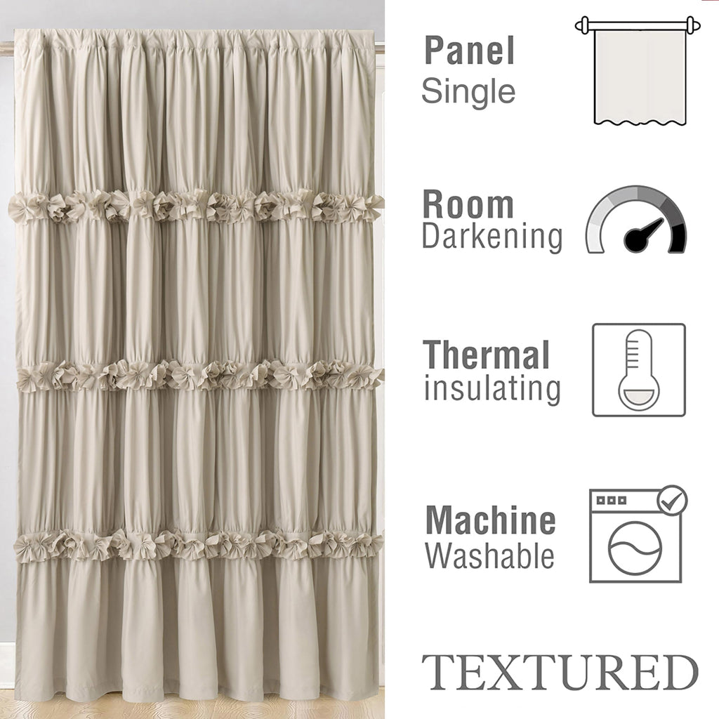 Boho Room Divider Curtains Single Panel, 100" W x 84" L
