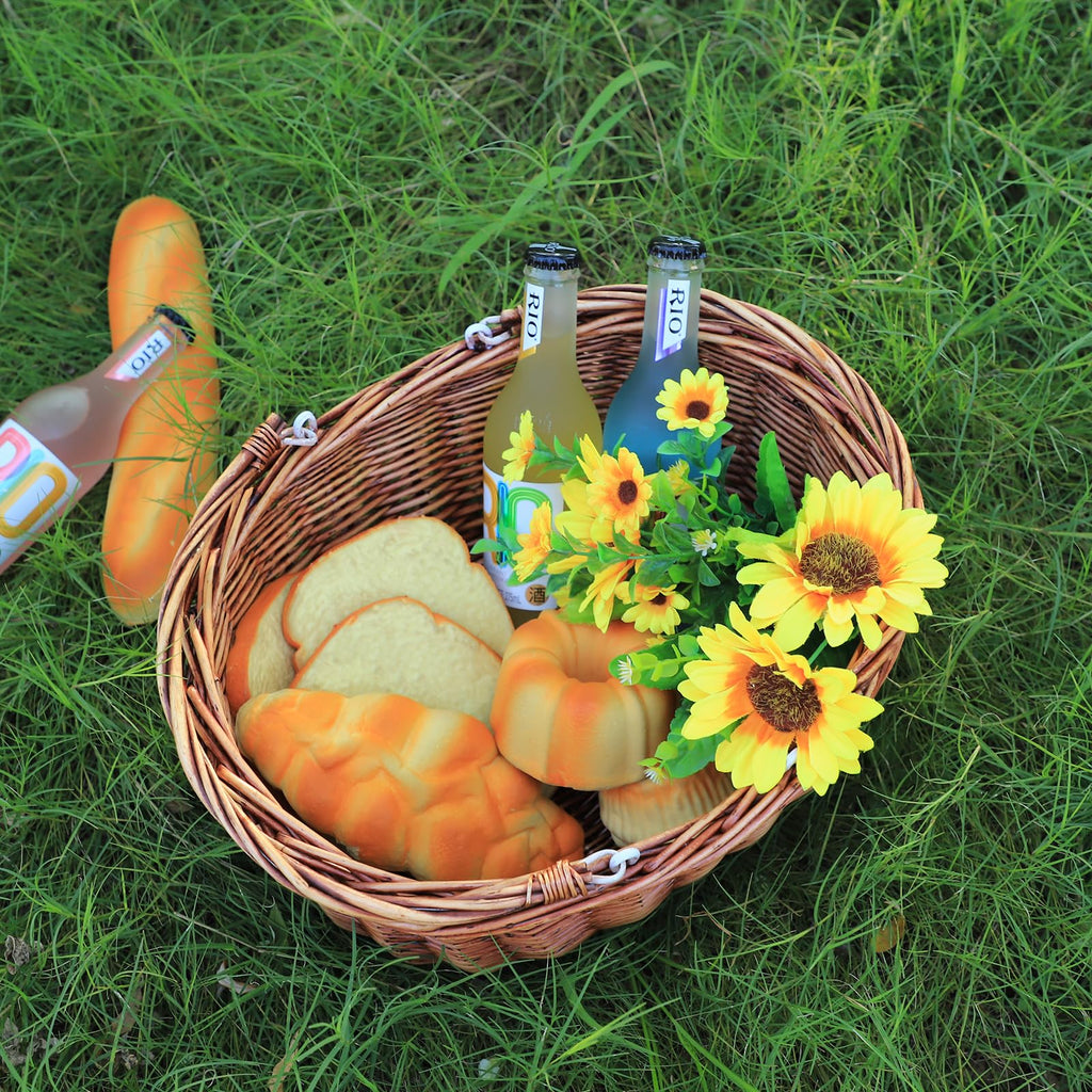 Wicker Picnic Baskets with Handles.. (Brown)