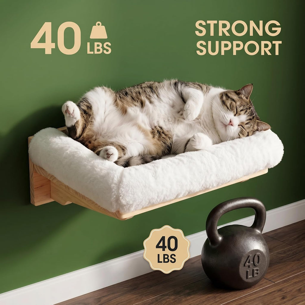 6in1 Cat Wall Shelves for Large Cats, Wall Mounted Climbing Furniture