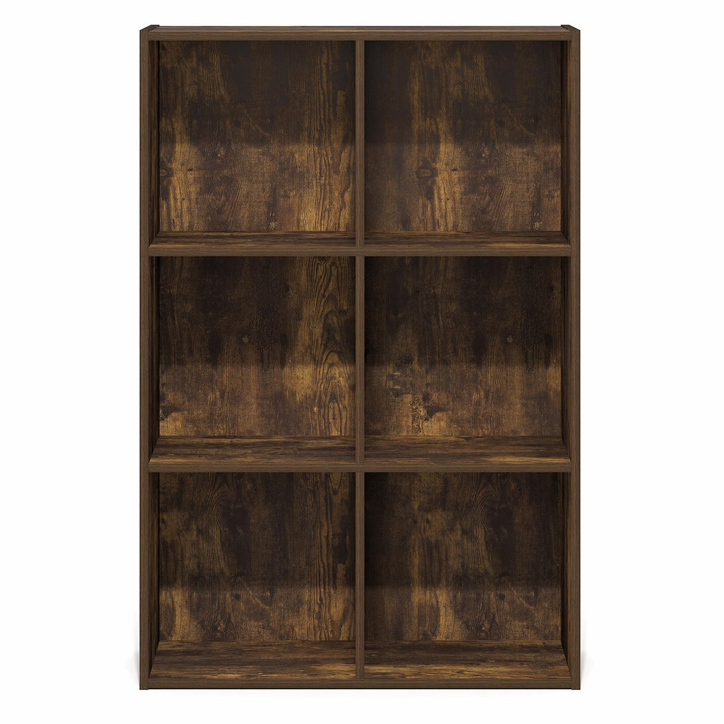 Book Shelf, 6-Cube Bookshelf, Bookcase, Amber Pine