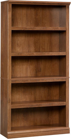 5-Shelf Split Bookcase/ Book shelf, Oiled Oak finish