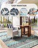 Outdoor Rug Carpet 8x10 Waterproof-Patio Rug Mat Reversible RV Camping Rug Picnic Mat Plastic Straw 
