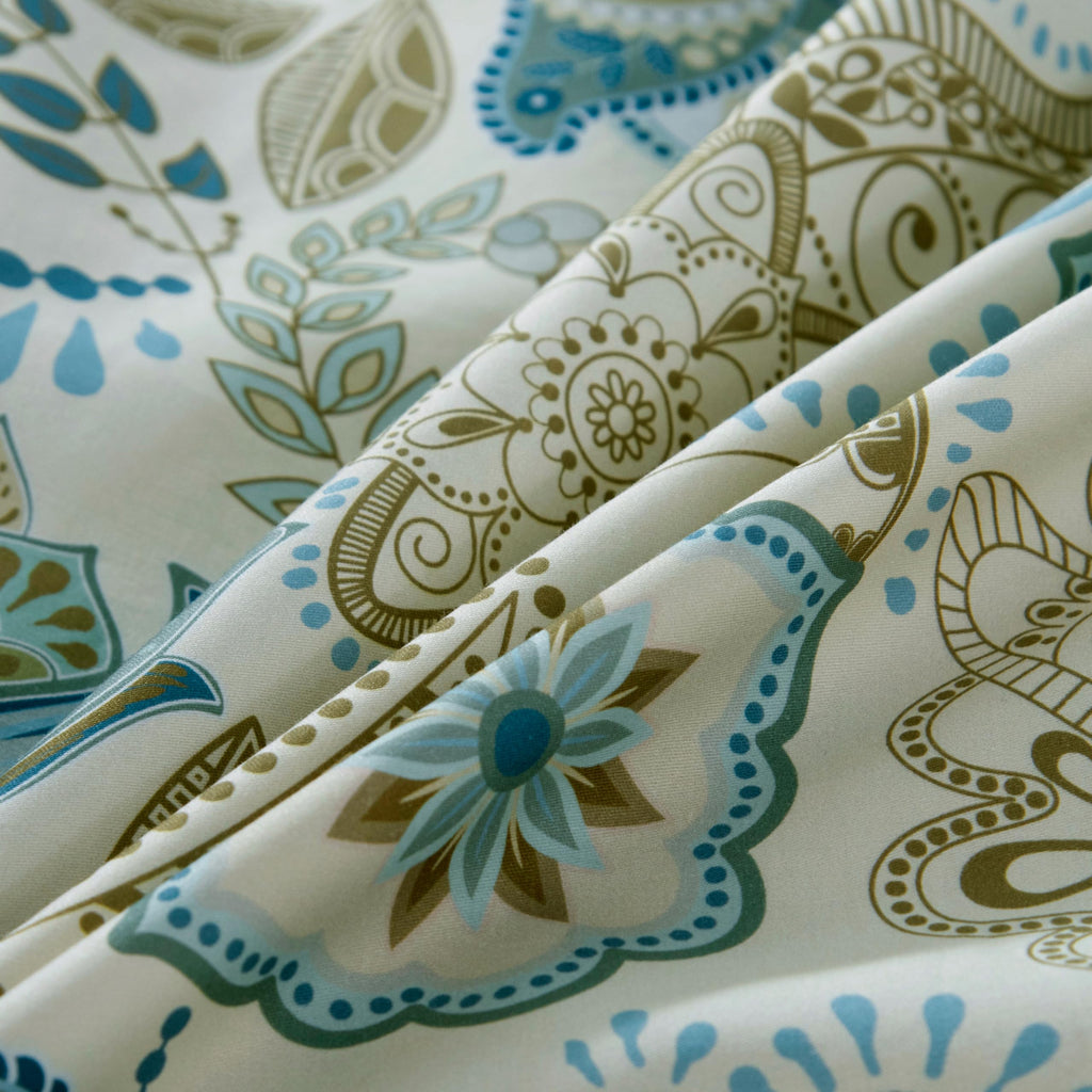 Vintage Classic Rural Paisley Flower 3Pcs Duvet Cover Set