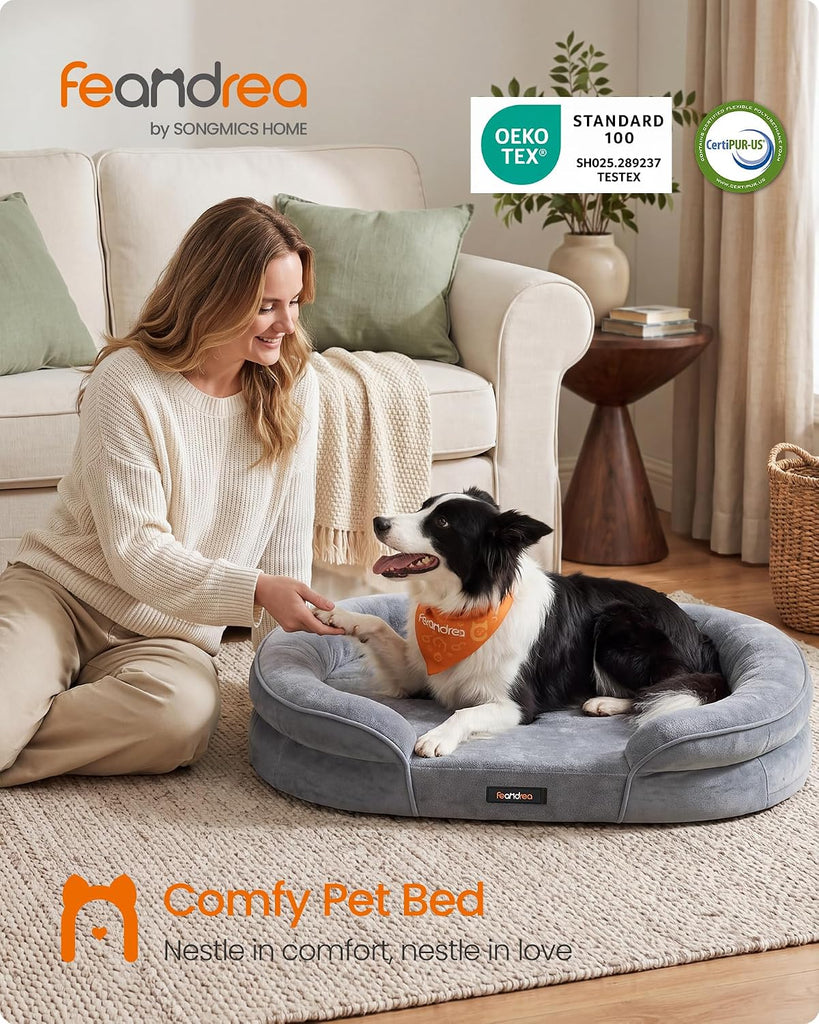 Orthopedic Dog Bed, 35" Dog Couch with Removable Washable Cover