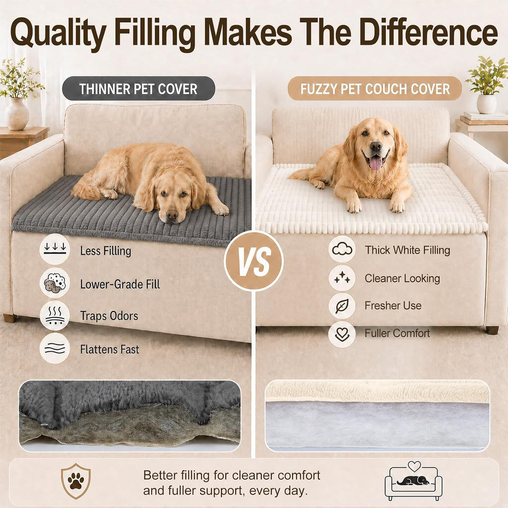 Couch Cover for Dogs, Non Slip Fuzzy Thick Pet Sofa Protector