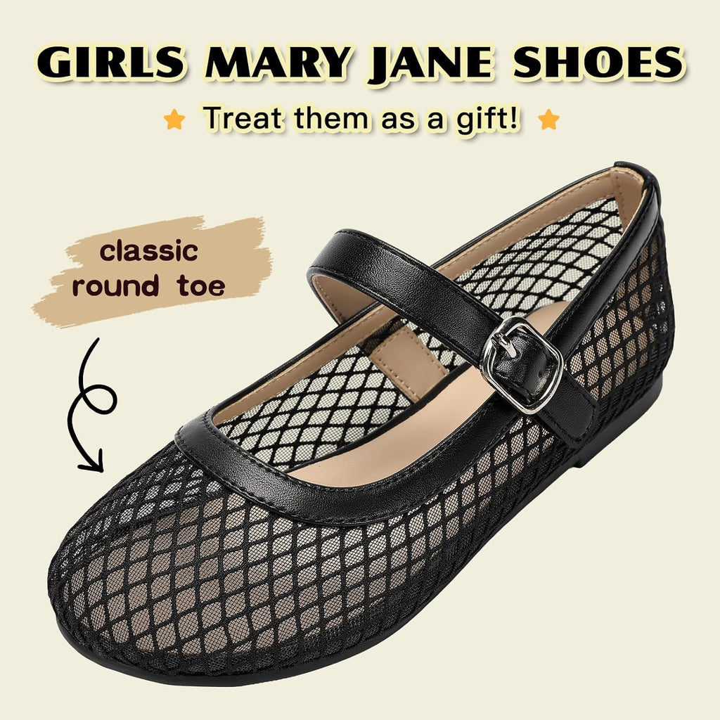 Girls Flats Mary Jane Ballet Flats Dress Shoes Toddler Little Big Kid