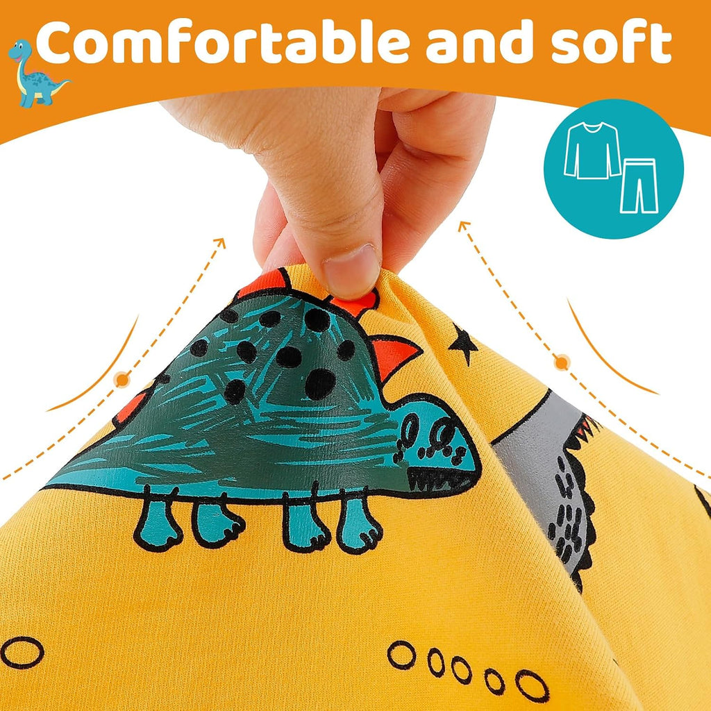 Toddler Boys Clothes Sets 2Pcs Cute Print Long Sleeve Sweatsuits Tops and Pants Outfits for Fall Winter