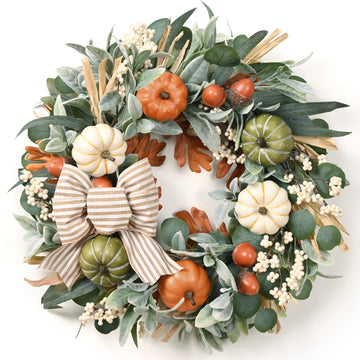 22'' Fall Wreaths for Front Door, Fall Decorations Autumn Wreath