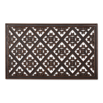 High Traffic All-Weather Rubber Doormat, 18x30, Welcome Scroll
