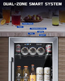 18-inch under-counter beverage refrigerator - 140-Can & 20-Bottle Capacity, Dual