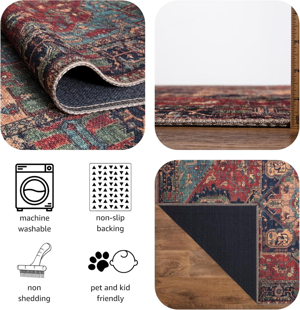 30"x84" Rug - Machine Washable Runner Rug with Non-Slip Backing, Ideal