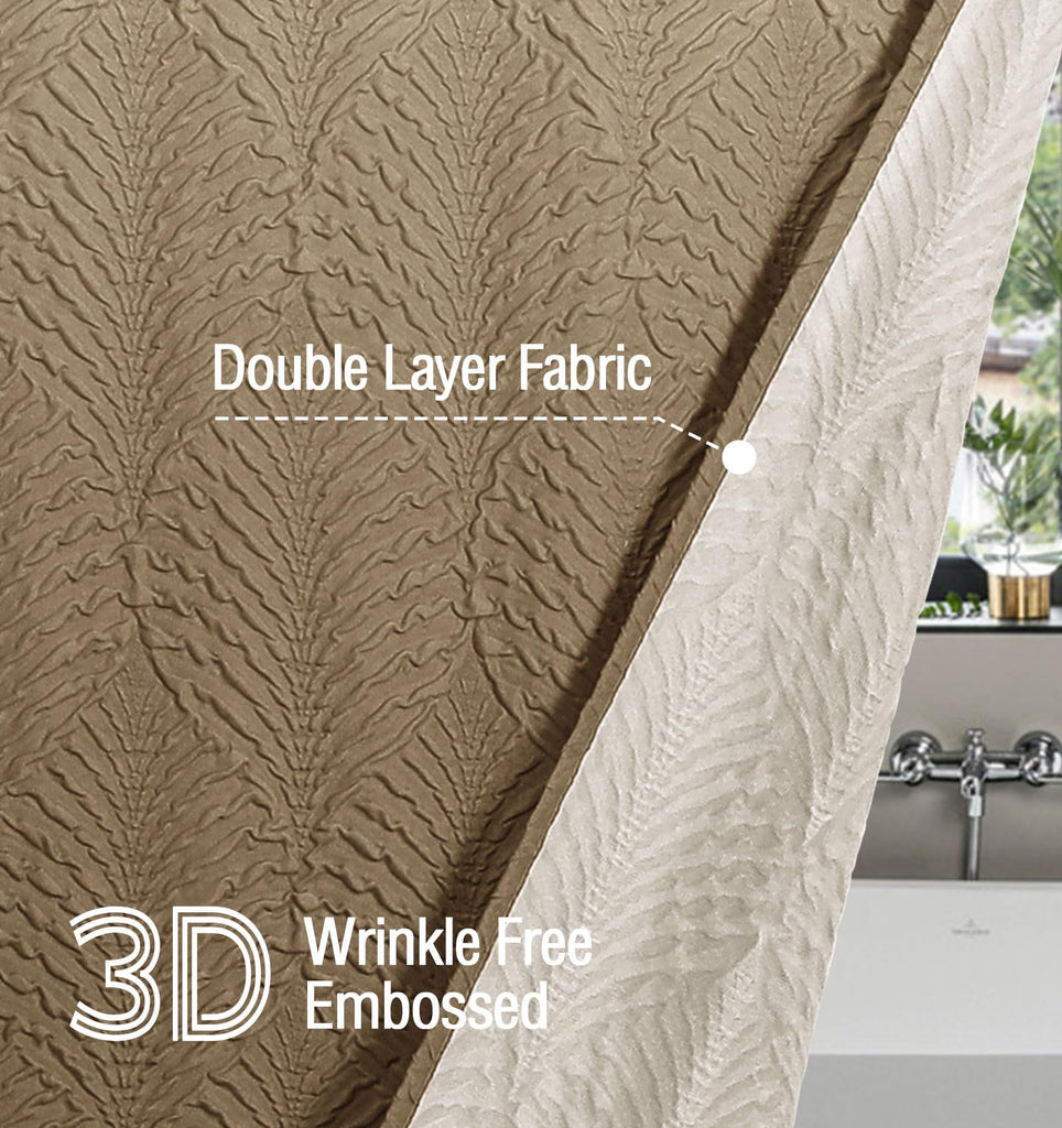 Ombre Brown, Farmhouse Bath Curtain 72x72